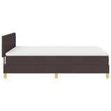 Letto a Sorgente LED Marrone Scuro 160 x 200 cm Tessuto