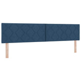 Letto a Sorgente LED con strisce LED Blu 200 x 200 cm Tessuto