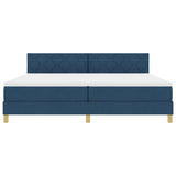 Letto a Sorgente LED con strisce LED Blu 200 x 200 cm Tessuto
