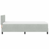 Letto a Sorgente LED Grigio chiaro 80 x 200 cm Velluto