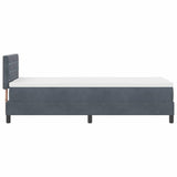Letto a Sorgente LED con led Grigio scuro 80 x 200 cm Velluto