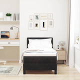 Letto a Sorgente LED con materasso Nero 80 x 200 cm Velluto