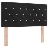 Letto a Sorgente LED con materasso Nero 100 x 200 cm Velluto