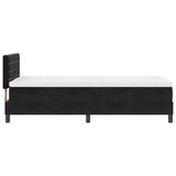 Letto a Sorgente LED con materasso Nero 100 x 200 cm Velluto