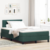 Letto a Sorgente LED con led Verde Scuro 120 x 200 cm Velluto