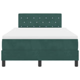 Letto a Sorgente LED con led Verde Scuro 120 x 200 cm Velluto