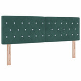 Letto a Sorgente LED Verde Scuro 160 x 200 cm Velluto