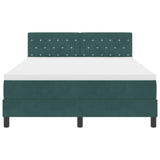 Letto a Sorgente LED Verde Scuro 160 x 200 cm Velluto