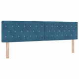 Letto a Sorgente LED con led Blu Scuro 180 x 200 cm Velluto