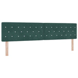 Letto a Sorgente LED con led Verde Scuro 200 x 200 cm Velluto