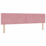 Letto a Sorgente LED con materasso Rosa 200 x 200 cm Velluto