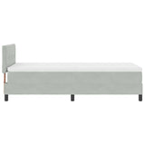 Letto a Sorgente LED Grigio chiaro 80 x 200 cm Velluto