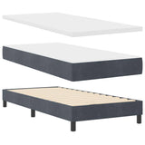 Letto a Sorgente LED con led Grigio scuro 80 x 200 cm Velluto