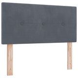 Letto a Sorgente LED con led Grigio scuro 80 x 200 cm Velluto
