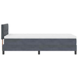 Letto a Sorgente LED con led Grigio scuro 80 x 200 cm Velluto