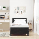 Letto a Sorgente LED con strisce LED Nero 80 x 200 cm Velluto