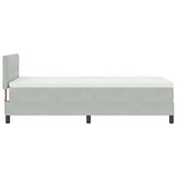Letto a Sorgente LED Grigio chiaro 100 x 200 cm Velluto