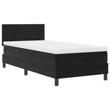 Letto a Sorgente LED con materasso Nero 100 x 200 cm Velluto