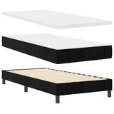 Letto a Sorgente LED con materasso Nero 100 x 200 cm Velluto