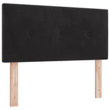 Letto a Sorgente LED con materasso Nero 100 x 200 cm Velluto