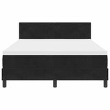 Letto a Sorgente LED con strisce LED Nero 160 x 200 cm Velluto