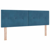 Letto a Sorgente LED Blu Scuro 160 x 200 cm Velluto