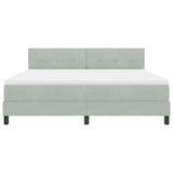 Letto a Sorgente LED Grigio chiaro 180 x 200 cm Velluto