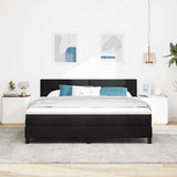 Letto a Sorgente LED con materasso Nero 180 x 200 cm Velluto