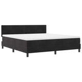 Letto a Sorgente LED con materasso Nero 180 x 200 cm Velluto