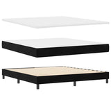Letto a Sorgente LED con materasso Nero 180 x 200 cm Velluto