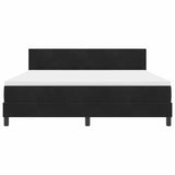 Letto a Sorgente LED con materasso Nero 180 x 200 cm Velluto