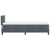 Letto a Sorgente LED con led Grigio scuro 80 x 200 cm Velluto