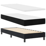 Letto a Sorgente LED con materasso Nero 80 x 200 cm Velluto
