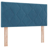 Letto a Sorgente LED con testiera Blu Scuro 90 x 200 cm Velluto