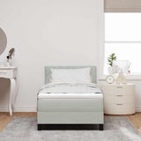 Letto a Sorgente LED Grigio chiaro 100 x 200 cm Velluto