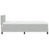 Letto a Sorgente LED Grigio chiaro 100 x 200 cm Velluto