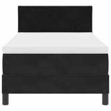 Letto a Sorgente LED con materasso Nero 100 x 200 cm Velluto