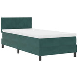 Letto a Sorgente LED con led Verde Scuro 100 x 200 cm Velluto