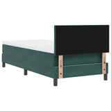 Letto a Sorgente LED con led Verde Scuro 100 x 200 cm Velluto