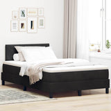 Letto a Sorgente LED con materasso Nero 120 x 200 cm Velluto