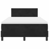 Letto a Sorgente LED con materasso Nero 120 x 200 cm Velluto