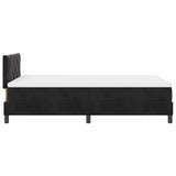 Letto a Sorgente LED con materasso Nero 120 x 200 cm Velluto