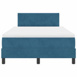 Letto a Sorgente LED con led Blu Scuro 120 x 200 cm Velluto