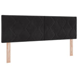 Letto a Sorgente LED con materasso Nero 140 x 200 cm Velluto