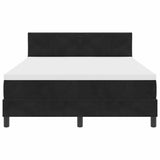 Letto a Sorgente LED con materasso Nero 140 x 200 cm Velluto