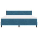 Letto a Sorgente LED con led Blu Scuro 180 x 200 cm Velluto