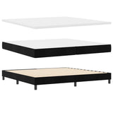 Letto a Sorgente LED con materasso Nero 200 x 200 cm Velluto