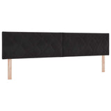 Letto a Sorgente LED con materasso Nero 200 x 200 cm Velluto