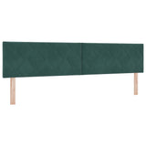 Letto a Sorgente LED Verde Scuro 200 x 200 cm Velluto
