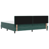 Letto a Sorgente LED Verde Scuro 200 x 200 cm Velluto